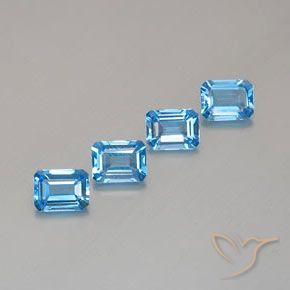 Shop natural 7.43ct スイスブルー トパーズ gems, 八角形 / エメラルドカット, from ブラジル at GemSelect. In stock, global shipping!