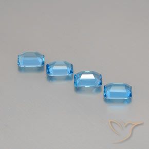 Shop natural 7.43ct スイスブルー トパーズ gems, 八角形 / エメラルドカット, from ブラジル at GemSelect. In stock, global shipping!