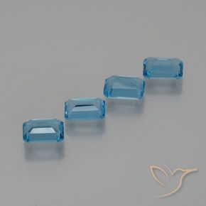 Shop natural 7.06ct スイスブルー トパーズ gems, 八角形 / エメラルドカット, from ブラジル at GemSelect. In stock, global shipping!