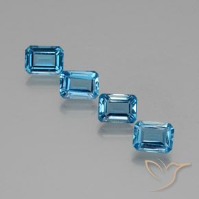 Shop natural 7.46ct スイスブルー トパーズ gems, 八角形 / エメラルドカット, from ブラジル at GemSelect. In stock, global shipping!