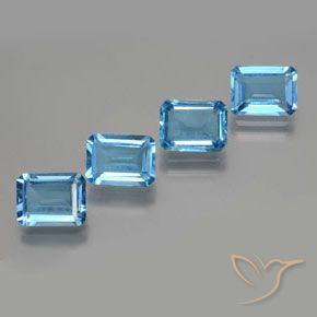 Shop natural 7.18ct スイスブルー トパーズ gems, 八角形 / エメラルドカット, from ブラジル at GemSelect. In stock, global shipping!