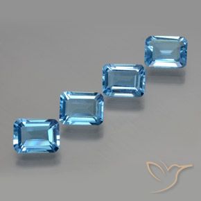 Shop natural 7.75ct スイスブルー トパーズ gems, 八角形 / エメラルドカット, from ブラジル at GemSelect. In stock, global shipping!