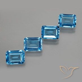Shop natural 7.23ct スイスブルー トパーズ gems, 八角形 / エメラルドカット, from ブラジル at GemSelect. In stock, global shipping!