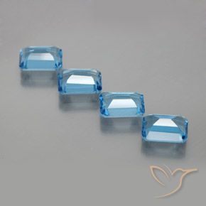 Shop natural 7.23ct スイスブルー トパーズ gems, 八角形 / エメラルドカット, from ブラジル at GemSelect. In stock, global shipping!