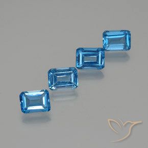 Shop natural 8.02ct スイスブルー トパーズ gems, 八角形 / エメラルドカット, from ブラジル at GemSelect. In stock, global shipping!