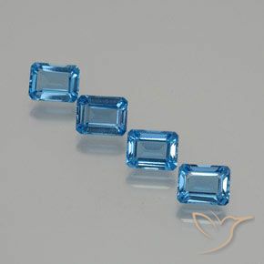 Shop natural 8.13ct スイスブルー トパーズ gems, 八角形 / エメラルドカット, from ブラジル at GemSelect. In stock, global shipping!
