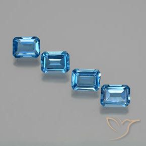 Shop natural 7.49ct スイスブルー トパーズ gems, 八角形 / エメラルドカット, from ブラジル at GemSelect. In stock, global shipping!