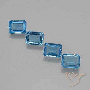 Shop natural 7.32ct スイスブルー トパーズ gems, 八角形 / エメラルドカット, from ブラジル at GemSelect. In stock, global shipping!