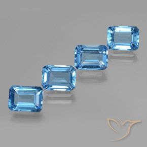 Shop natural 8.41ct スイスブルー トパーズ gems, 八角形 / エメラルドカット, from ブラジル at GemSelect. In stock, global shipping!