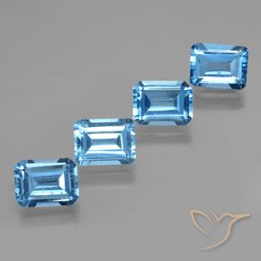 Shop natural 8.16ct スイスブルー トパーズ gems, 八角形 / エメラルドカット, from ブラジル at GemSelect. In stock, global shipping!