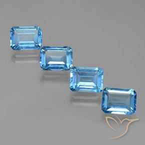 Shop natural 8.32ct スイスブルー トパーズ gems, 八角形 / エメラルドカット, from ブラジル at GemSelect. In stock, global shipping!