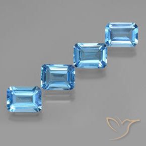 Shop natural 7.76ct スイスブルー トパーズ gems, 八角形 / エメラルドカット, from ブラジル at GemSelect. In stock, global shipping!