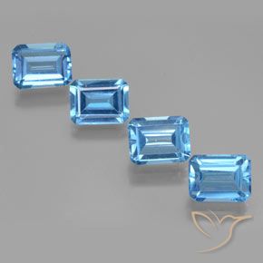 Shop natural 7.93ct スイスブルー トパーズ gems, 八角形 / エメラルドカット, from ブラジル at GemSelect. In stock, global shipping!