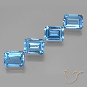 Shop natural 7.93ct スイスブルー トパーズ gems, 八角形 / エメラルドカット, from ブラジル at GemSelect. In stock, global shipping!