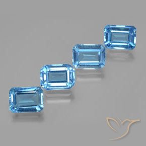 Shop natural 8.19ct スイスブルー トパーズ gems, 八角形 / エメラルドカット, from ブラジル at GemSelect. In stock, global shipping!
