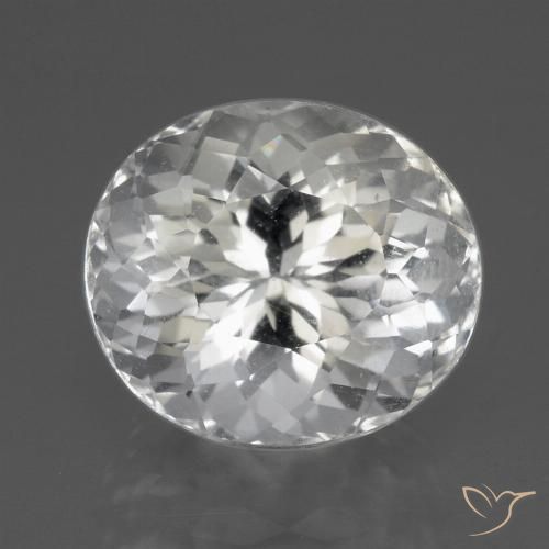 3.71ct 天然 ホワイト トパーズ, 楕円形, VVS-VS