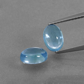 2.50カラットの天然スイスブルートパーズ（7.2×5.2 mm・オーバルカット）