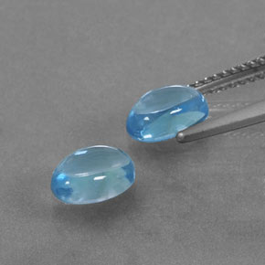 2.50カラットの天然スイスブルートパーズ（7.2×5.2 mm・オーバルカット）
