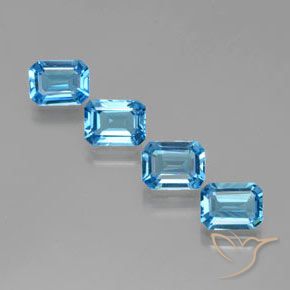 Shop natural 6.94ct スイスブルー トパーズ gems, 八角形 / エメラルドカット, from ブラジル at GemSelect. In stock, global shipping!