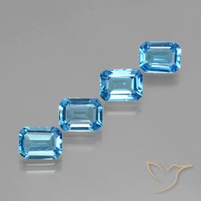Shop natural 6.94ct スイスブルー トパーズ gems, 八角形 / エメラルドカット, from ブラジル at GemSelect. In stock, global shipping!