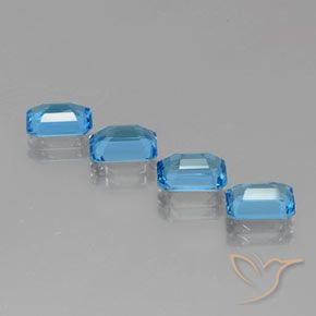 Shop natural 6.94ct スイスブルー トパーズ gems, 八角形 / エメラルドカット, from ブラジル at GemSelect. In stock, global shipping!