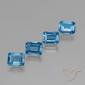 Shop natural 8.03ct スイスブルー トパーズ gems, 八角形 / エメラルドカット, from ブラジル at GemSelect. In stock, global shipping!
