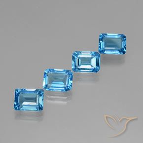 Shop natural 8.18ct スイスブルー トパーズ gems, 八角形 / エメラルドカット, from ブラジル at GemSelect. In stock, global shipping!