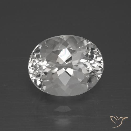 5.38ct 天然 クリアホワイト トパーズ, 楕円形, VVS-VS