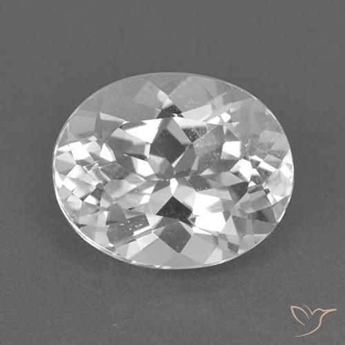 4.30ct 天然 ホワイト トパーズ, 楕円形, VVS-VS