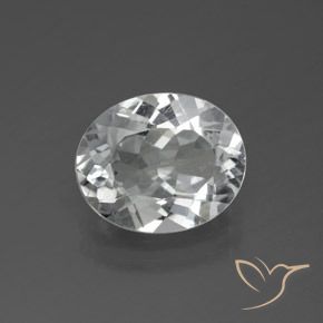 3.70ct 天然 クリアホワイト トパーズ, 楕円形, VS