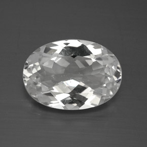 4.73カラットの天然クリアホワイトトパーズ（12.9×9.1 mm・オーバルカット）