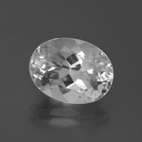 5.51カラットの天然クリアホワイトトパーズ（12.2×9.2 mm・オーバルカット）