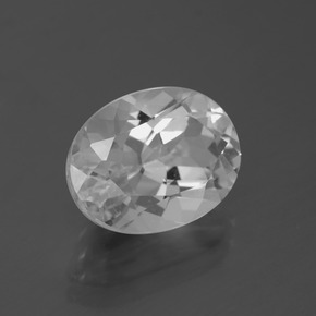 5.51カラットの天然クリアホワイトトパーズ（12.2×9.2 mm・オーバルカット）
