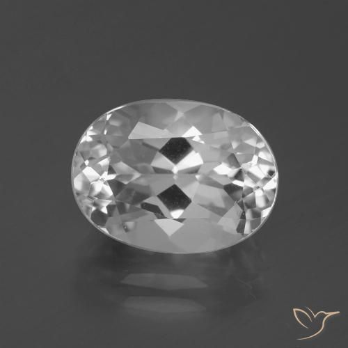 5.21ct 天然 クリアホワイト トパーズ, 楕円形, VVS-VS