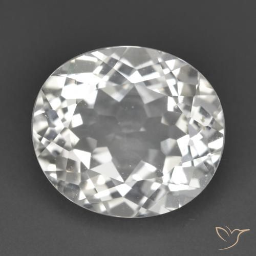 5.46ct 天然 ホワイト トパーズ, 楕円形, VVS-VS