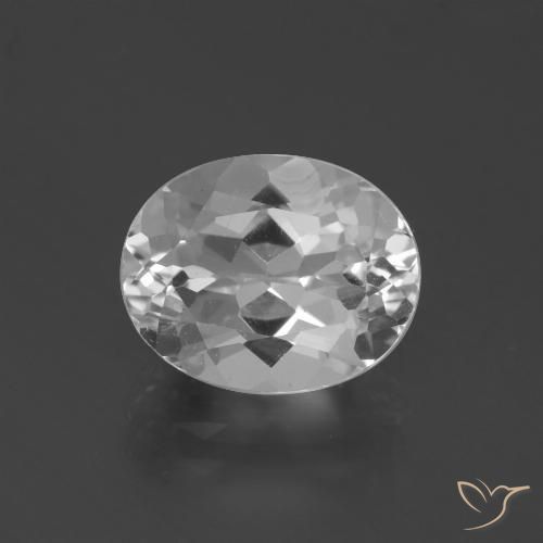 4.55ct 天然 クリアホワイト トパーズ, 楕円形, VVS-VS