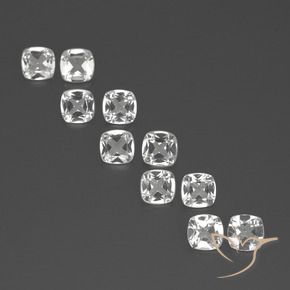Shop natural 4.40ct クリアホワイト トパーズ gems, クッション, from ブラジル at GemSelect. In stock, global shipping!