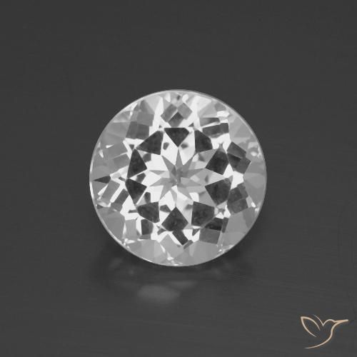4.50ct 天然 クリアホワイト トパーズ, ラウンド, VVS-VS