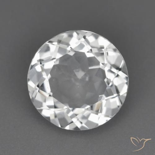 3.08ct 天然 クリアホワイト トパーズ, ラウンド, VS