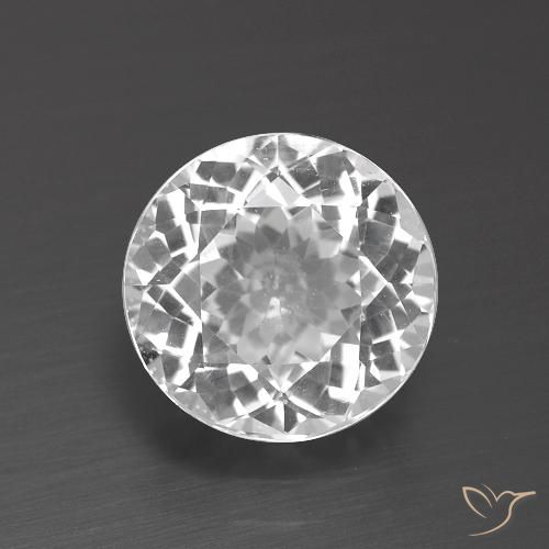 3.41ct 天然 クリアホワイト トパーズ, ラウンド, VVS-VS