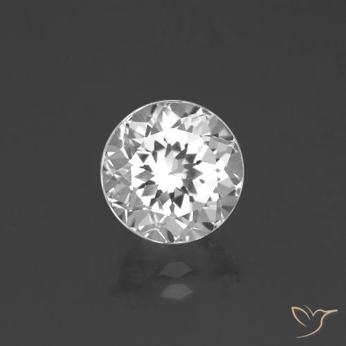 3.69ct 天然 ホワイト トパーズ, ラウンド, VVS-VS