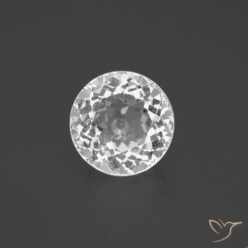 3.88ct 天然 ホワイト トパーズ, ラウンド, VS