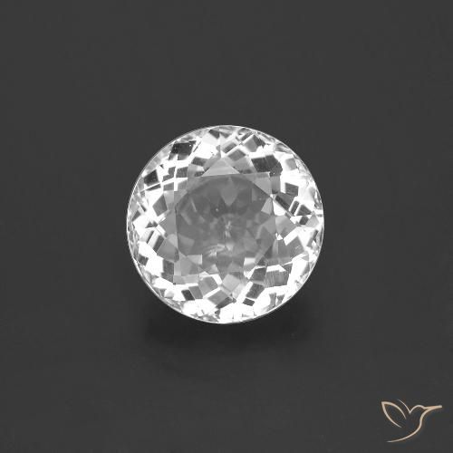 3.43ct 天然 ホワイト トパーズ, ラウンド, VVS-VS