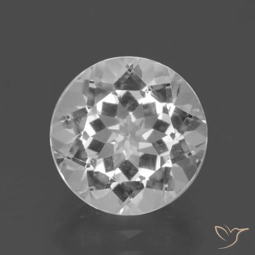 4.33ct 天然 クリアホワイト トパーズ, ラウンド, VVS-VS