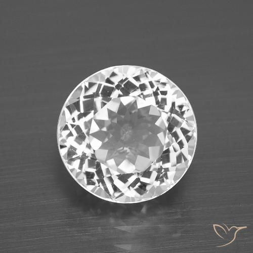 4.49ct 天然 クリアホワイト トパーズ, ラウンド, VVS-VS