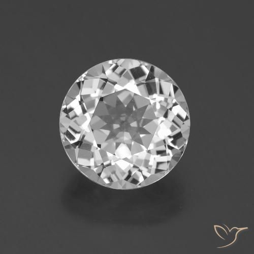 4.75ct 天然 クリアホワイト トパーズ, ラウンド, VVS-VS