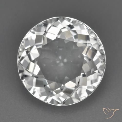5.08ct 天然 クリアホワイト トパーズ, ラウンド, VVS-VS
