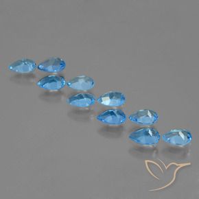 4.63カラットの天然スイスブルートパーズ（6×4.1 mm・洋梨の形）