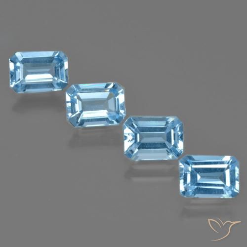 Shop natural 4.71ct スイスブルー トパーズ gems, 八角形 / エメラルドカット, from ブラジル at GemSelect. In stock, global shipping!