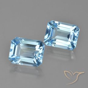Shop natural 5.86ct スカイブルー トパーズ gems, 八角形 / エメラルドカット, from ブラジル at GemSelect. In stock, global shipping!